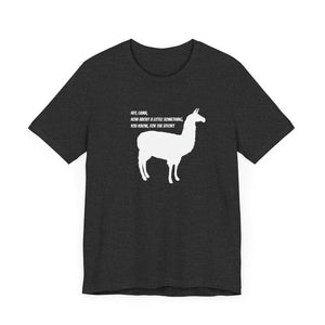 Something for the effort llama Mens Womens Jersey Short Sleeve T shirt Caddyshack 80s