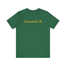 Load image into Gallery viewer, Sacramento A&#39;s Unisex Jersey Short Sleeve T Shirt