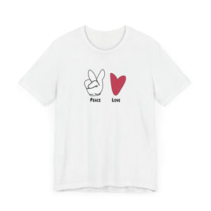 Peace and Love Mens Womens T Shirt