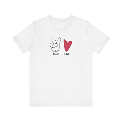 Peace and Love Mens Womens T Shirt