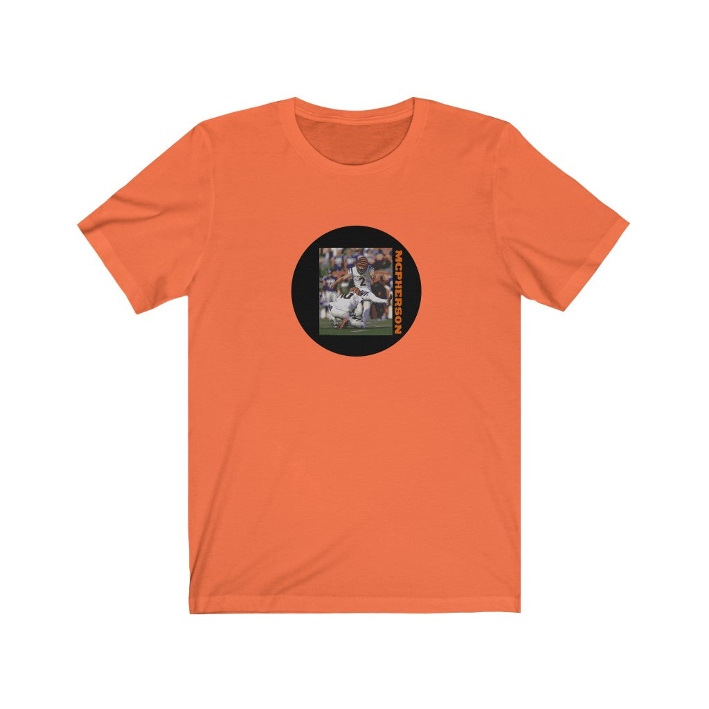 Cincinnati Unisex Jersey Short Sleeve T shirt Bengals Who Dey Kicker McPherson