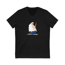 Load image into Gallery viewer, Womens New York Mets Jersey Short Sleeve V-Neck Tee Ice Cream Helmet