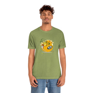 Green Bay Packers Mens Womens Jersey Short Sleeve T Shirt Nacho Helmet